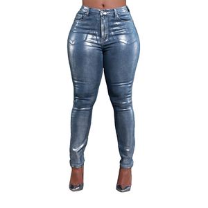 <span class=keywords><strong>Jeans</strong></span> skinny pour femmes en <span class=keywords><strong>argent</strong></span> chaud, or explosif, artisanat, extensible, Sehe Fashion - Product Image 5