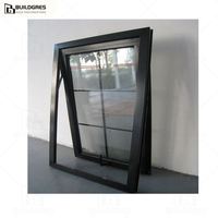 Fenêtre coulissante horizontale en aluminium sur mesure avec moustiquaire pour balcon de maison