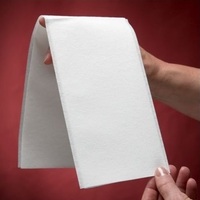 Serviettes de table en papier naturel blanc, aspect lin, 1 plis, pâte de bois vierge, Airlaid, 6 plis, emballage en sachet