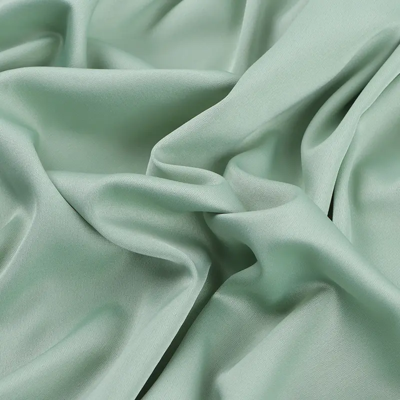 Tissu en Satin de couleur verte, Imitation soie, glace, haut de densité, pour pyjama pour vêtements pour femme, vente en gros, usine