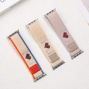 Bracelet de montre en nylon tressé Win-Win pour <span class=keywords><strong>Apple</strong></span> <span class=keywords><strong>Watch</strong></span> <span class=keywords><strong>Ultra</strong></span> et IWatch 10 <span class=keywords><strong>Trail</strong></span> Loop, bracelet de remplacement en strass - Product Image 1