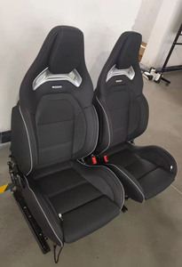 Sedili avvolgenti da corsa personalizzati di alta qualità per Benz classe C C43 C63 W204 W205 W206 AMG serie nera realizzata in pelle - Product Image 6