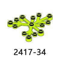 2417 Piezas Pequeñas de Ladrillos, Hojas de Plantas 6*5, Accesorios de Color, Sets de Bloques de Construcción, Juguetes de Partículas para Niños, 100g/bolsa
