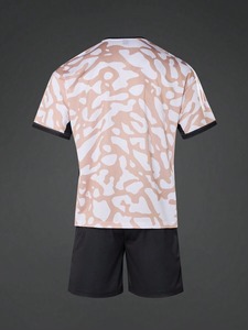 Factory specializing in minimalist printed short-sleeved <b>T</b>-<b>shirts</b> and solid-color shorts tracksuits; customization available.F10 - Product Image 2