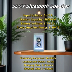 Nouvelle enceinte Bluetooth sans fil portable, petite enceinte de bureau RGB, enceinte Bluetooth transparente créative portable - Product Image 3