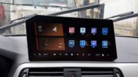 Head Unit Android Layar Sentuh 12,9 Inci untuk BMW Wireless Carplay Android Auto GPS WIFI Pemutar Multimedia Stereo Mobil