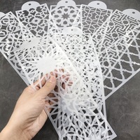 Safran 34*10cm Floral Gâteau Maille Pochoir Plusieurs Conceptions Pas Cher En Plastique Laser Cut Modèles pour La Décoration De Gâteau Facile