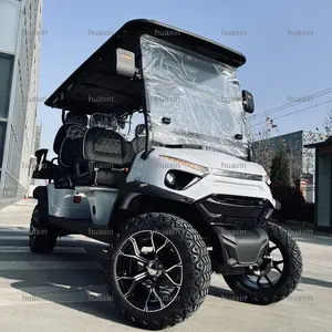 New Off Road Golf Cart 4 Seat Yellow Hunting Sightseeing Vehicle Customized Luxury Zone