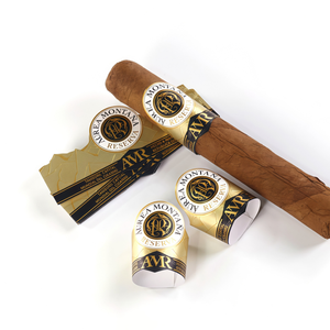 Pegatina de anillo de cigarro personalizada de alta calidad, logotipo de lámina de oro en relieve, impresión UV de lujo para alimentos, embalaje de Chocolate para cigarros de lujo - Product Image 3