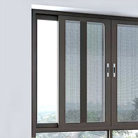 Ventanas de vidrio personalizadas de fábrica Ventana deslizante horizontal de aluminio Rotura térmica Ventana deslizante de aluminio Diseño moderno para el hogar