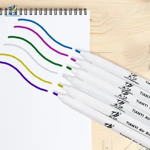 Самоисчезающий ткань маркировка ручка исчезающими чернилами Makring ручка 6 разных цветов маркер тканя Водорастворимые чернила ручки для отслеживания