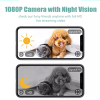 Distributeur automatique de nourriture pour animaux de compagnie intelligent 4L avec caméra HD 1080P Distributeur automatique de nourriture pour animaux de compagnie intelligent pour chat et chien