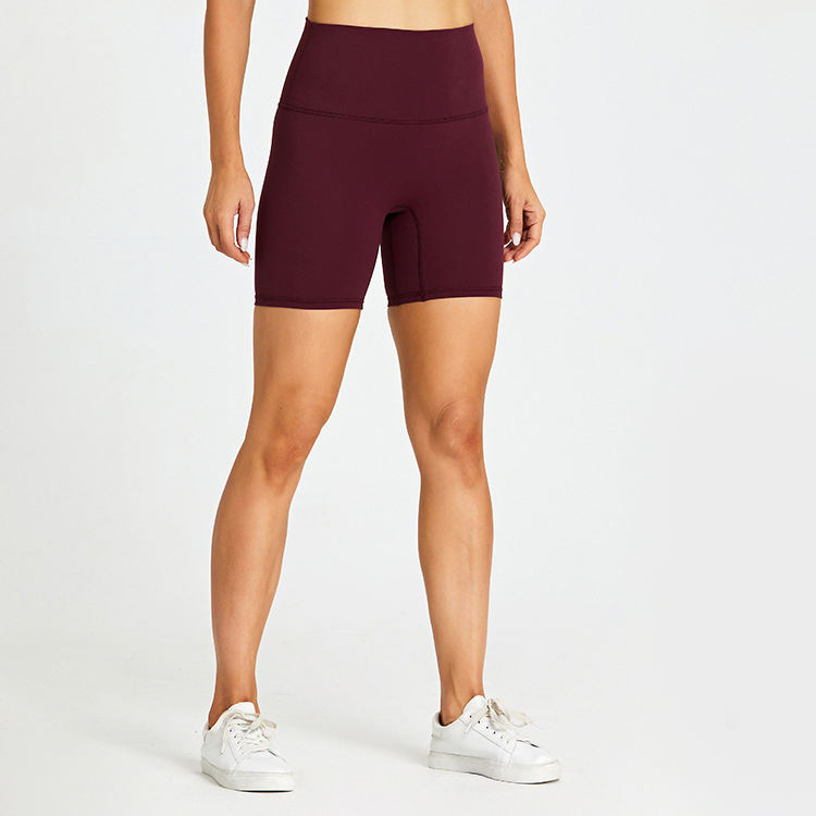 กางเกงขาสั้น-ไวน์แดง