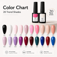Set de Esmalte de Uñas Magnético de 6ml, Venta al por Mayor para Salones, Libre de HEMA y TPO, 20 Colores de Tendencia, Marca Privada OEM ODM, Personalizado, UV LED, Removible