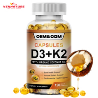 Vitamine K2d3 5000 UI, compléments vitaminiques, calcium, magnésium, zinc, vitamine D3 K2, capsules molles