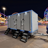 Remorque de toilettes mobiles haut de gamme, toilettes VIP de luxe sur roues à vendre