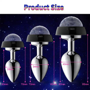 SacKnove Nouveau Jeu Sex Toys Commande Vocale LED Flash Usb Érotique Sm Butt Insert Femmes Vaginal Gay Hommes Anus Métal Lumière Anal Plug - Product Image 6