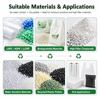 Granulateur à vis simple ECOPLAST YKSJ-100 pour film biodégradable, refroidissement par air, 80-120 kg/h