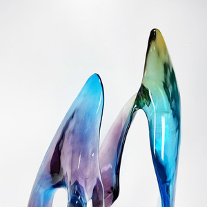 Modern minimalist luxury art colorful transparent resin sculpture decorative items model room <b>sales</b> <b>office</b> soft decoration - Product Image 4