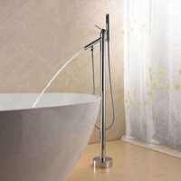 Robinet de douche et de bain sur pied UPC au design moderne pour hôtel, avec remplisseur de baignoire et poignée de douche