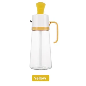 Wholesale Oil <b>Brush</b> <b>Bottle</b> with Integrated Pourer High Temperature Resistant Glass 250mL Capacity Modern Design Seasoning - Product Image 2