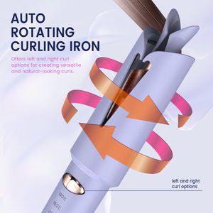 <span class=keywords><strong>PRITECH</strong></span>, rizador automático recargable con ondas de playa de calentamiento rápido, rizador de pelo giratorio automático inalámbrico con Batería grande para viajes - Product Image 2