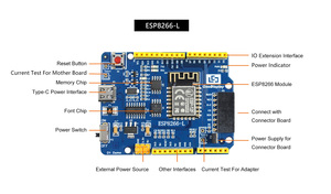 Carte de commande E-Paper ESP8266-L avec interface Type-C, plateforme WiFi ESP8266, kit de développement complet pour écran E-Ink - Product Image 6