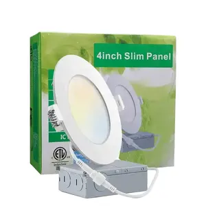 Rundes Viereck Slim 9 W 12 W dimmbar 3CCT 5CCT 4 Zoll eingebettete Deckenleuchten 6 Zoll LED Topflicht Paneeleuchte