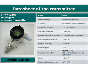 Đầu Dò áp suất chip silicon chống rung Độ chính xác cao không cần điều chỉnh bằng không cho các ứng dụng không khí và chất lỏng - Product Image 6