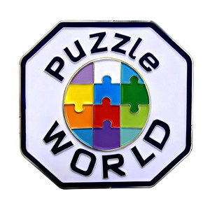 Puzzle World Metal <b>Pin</b> Soft Enamel Zinc Alloy Round <b>Art</b> Collectible Embossing Printing Electroplating - Product Image 1