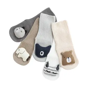Еки изготовленным на заказ логосом дизайн для детей более старшего возраста хлопковые нескользящие носки для новорожденных милые 3D животных для маленьких мальчиков и девочек, носки для малышей