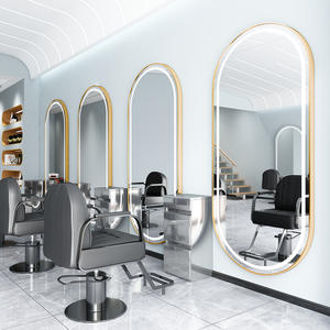 Nouvel arrivage de miroir de maquillage mural à LED personnalisable au design métallique moderne pour salon de coiffure, dressing, salon de coiffure, coupe de cheveux - Product Image 5