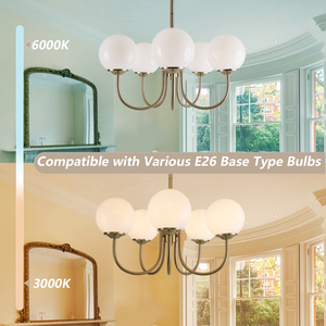 Nordic Modern Glass Ball Pendant <b>Light</b>: Luxe-Casual, Minimalist Design for Dining Rooms, Bedside Tables, Living Rooms, and Cafés - Product Image 5