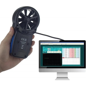 Anémomètre portatif Hedao HP-886A, mesure de la vitesse du vent, température, téléchargement de données USB - Product Image 5