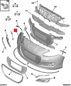 Ensemble Cache-Pare-chocs Avant Automatique Peugeot <span class=keywords><strong>308</strong></span> pour Pare-chocs Avant Voiture <span class=keywords><strong>308</strong></span> 1607765780 - Product Image 5