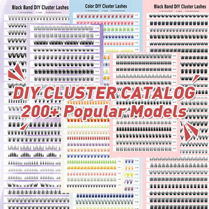 थोक 80 डी और 100 डी सुपर मोटी मात्रा फ्फी डिजी क्लस्टर लेशेडीलक्स उपहार सेट प्रिएटेलेबेल मल्टी-स्टाइल लक्जरी एलासी क्लस्टर किट - Product Image 3