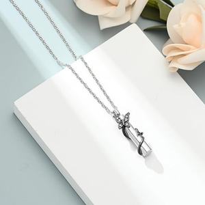 Collar con Urna Conmemorativa de Mariposa para Cenizas, Joyería de Cremación Unisex, Colgante de Vial Personalizado, Regalo Conmemorativo para Seres Queridos - Product Image 5