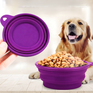 Plato Plegable de Silicona con Diseño Redondeado para Perros, Portátil para Viajes, Uso en Interiores y Exteriores, para Comida/Agua - Product Image 6