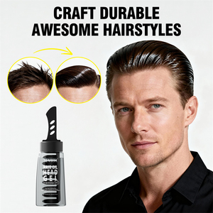 Gel per <span class=keywords><strong>Capelli</strong></span> Personalizzato a Marchio Privato, a Base d'Acqua, 260ml, Lunga Durata, Olio Lucidante per <span class=keywords><strong>Capelli</strong></span> da <span class=keywords><strong>Uomo</strong></span> <span class=keywords><strong>con</strong></span> Pettine Applicatore - Product Image 3
