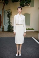 2024 hiver Style français chaud col fleuri longue lanterne manches Blouse ODM OEM coupe ajustée tempérament vêtements décontractés haut de gamme