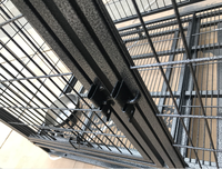 Cage pour chien robuste et respirante, en fer, à double porte, avec plateau amovible, finition thermolaquée, vente en gros directe usine