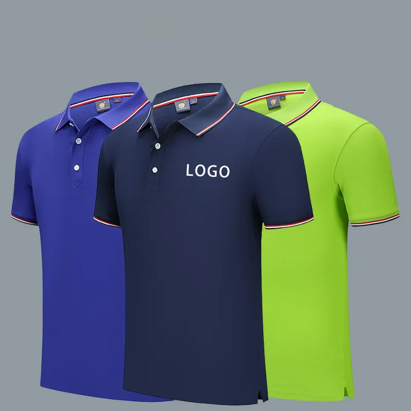 Polo Shirt Golf tenis Gym pria pakaian latihan Wanita Atasan lengan pendek olahraga kaus Polo baju perusahaan Logo kustom