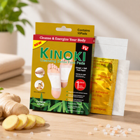 Fourniture en gros de patchs détoxifiants pour les pieds Kinoki certifiés CE, patchs naturels au gingembre et au sel pour le nettoyage des pieds