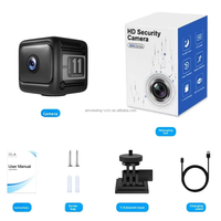 Mini caméra WiFi HD 1080p 2MP avec vision nocturne et détection de mouvement, idéale pour la sécurité domestique et la surveillance familiale en extérieur, grand angle, petite taille