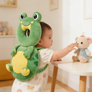 Mochila de Protección para la <span class=keywords><strong>Cabeza</strong></span> del Bebé, Cojín de Protección para la <span class=keywords><strong>Cabeza</strong></span> de Bebés y Niños Pequeños, Suave y Cómodo, Diseño de Dibujos Animados (Rana) - Product Image 2