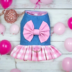 เสื้อกั๊กสำหรับสุนัขพันธุ์เล็กวัสดุสำหรับสัตว์เลี้ยงกระโปรงจีบสายจูงสุนัขแมวออกแบบได้ตามต้องการ - Product Image 6