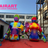 Têtes de licorne gonflables colorées pour activités et décorations, ballon gonflable en forme de grande tête de cheval