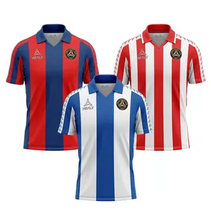 Retro kulübü ekibi üniforma eğitim futbol tişörtü spor giyim erkek futbol kıyafetleri özel Retro futbol forması