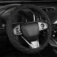 Housse de volant en cuir de luxe à 4 branches, ensemble complet d'accessoires automobiles, compatible avec le modèle de voiture Toyota 09