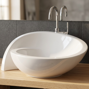 Vistaar marque exportation qualité céramique dessus de table ovale lavabo évier prix bon marché articles sanitaires de l'Inde - Product Image 5